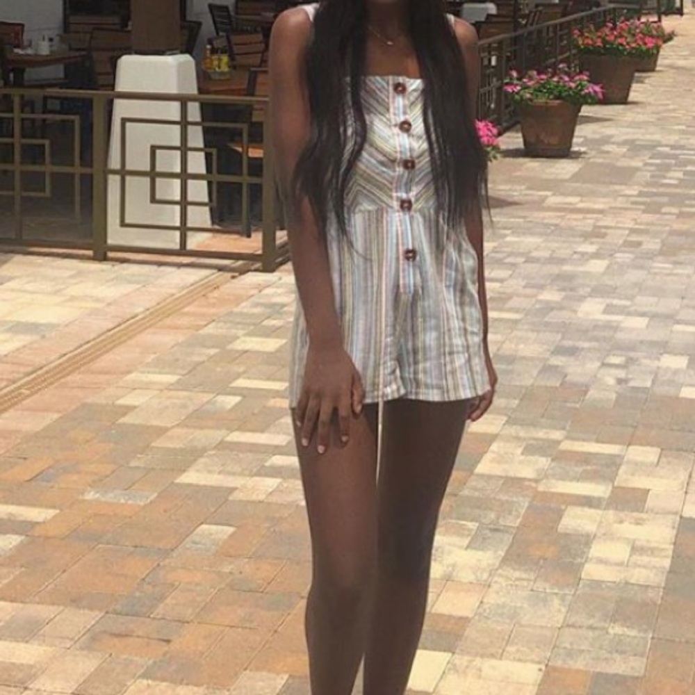 REBELLION STRIPED MULTI COLOR ROMPER - Picture 4 of 4